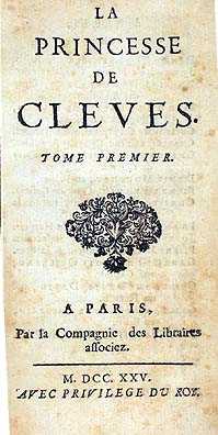 [LaFayette, Marie M.,] Princesse de Cléves (Paris: Compagnie des Libraires associez, 1725).