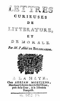 Bellegarde, Lettres, 1702