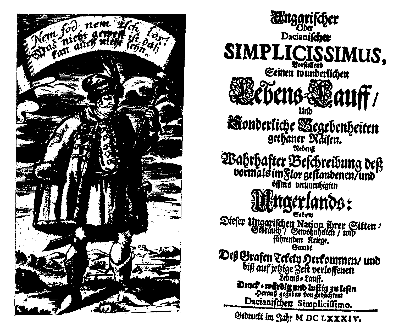 [Daniel Speer?] Der Dacianische Simplicissimus, Ungarischer oder dacianischer Simplicissimus (1684).