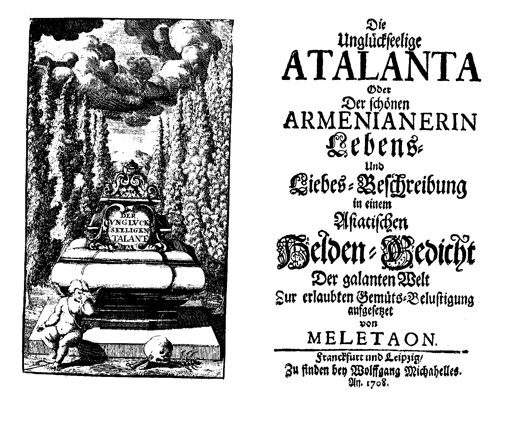 H. J. Christoffel von Grimmelshausen, Dietwalts und Amelinden anmuthige Lieb- und Leids-Beschreibung (Nürnberg: Felßecker, 1670).