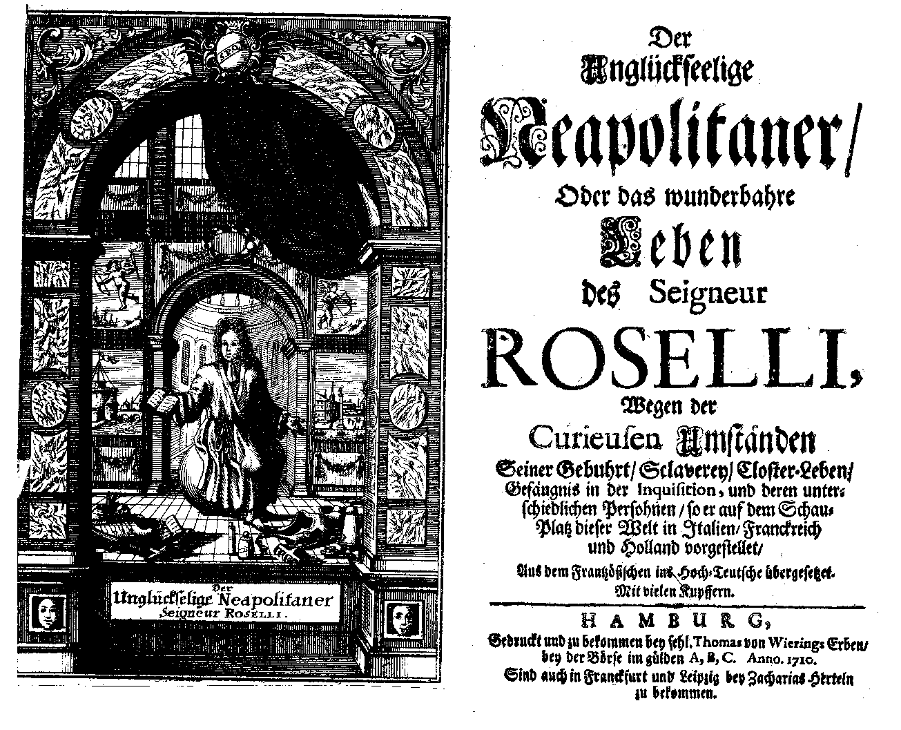 Roselli (Hamburg: T. v. Wierings Erben, Frankfurt/ Leipzig: Z. Hertel, 1710).