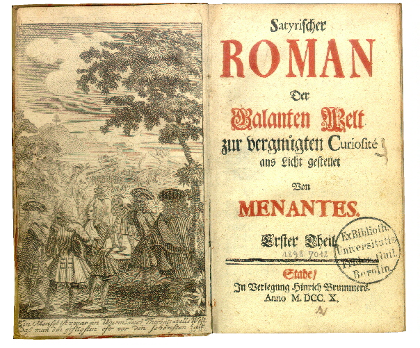 [Hunold, Christian Friedrich, Satyrischer Roman (Stade: H. Brummer, 1710).