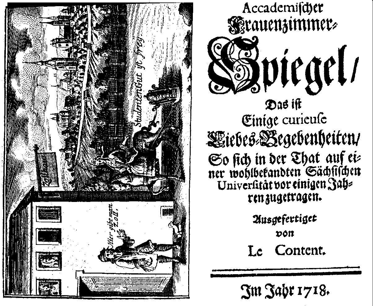 Le Content [pseud.], Accademischer Frauenzimmer-Spiegel (1718).
